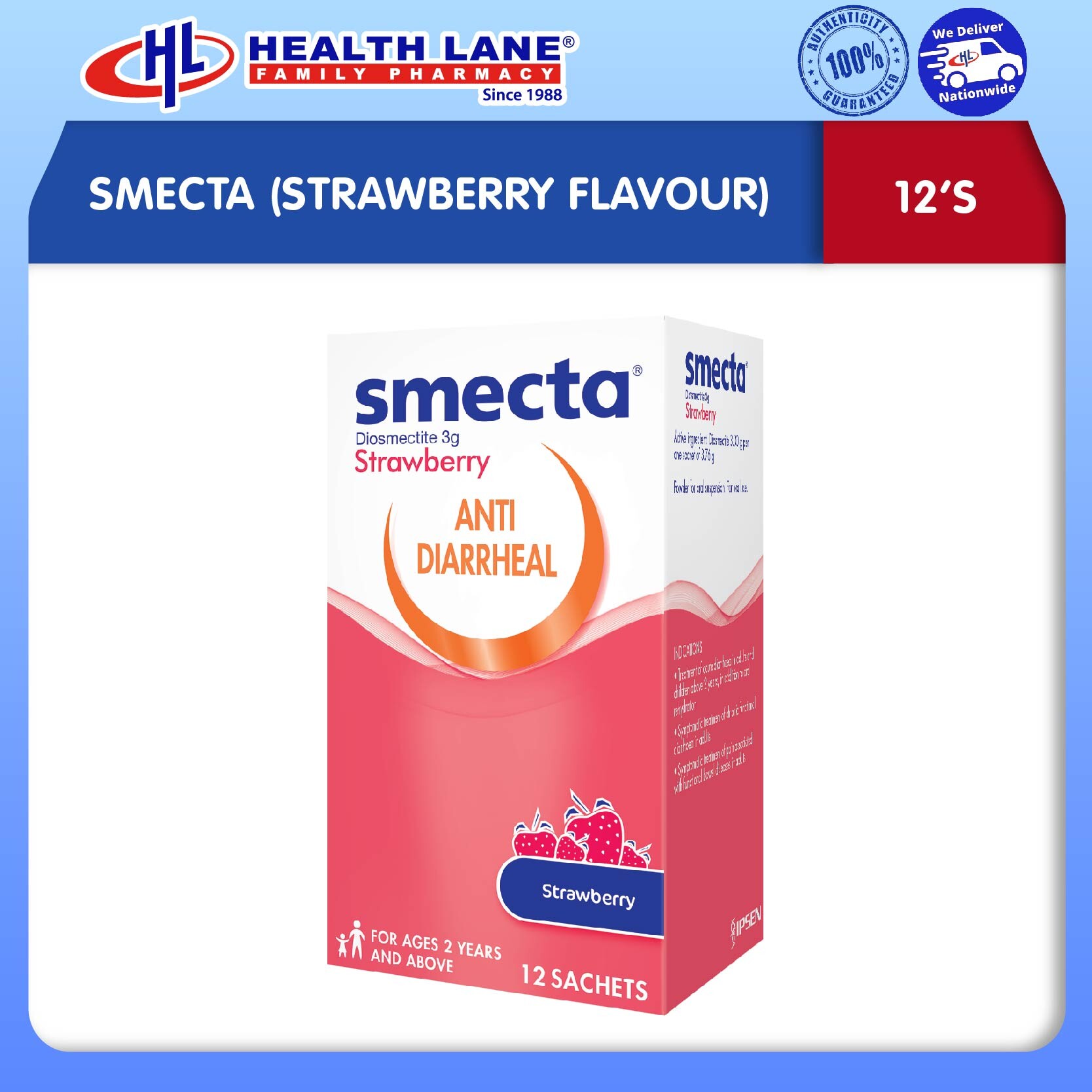 SMECTA (STRAWBERI FLAVOUR) 12'S